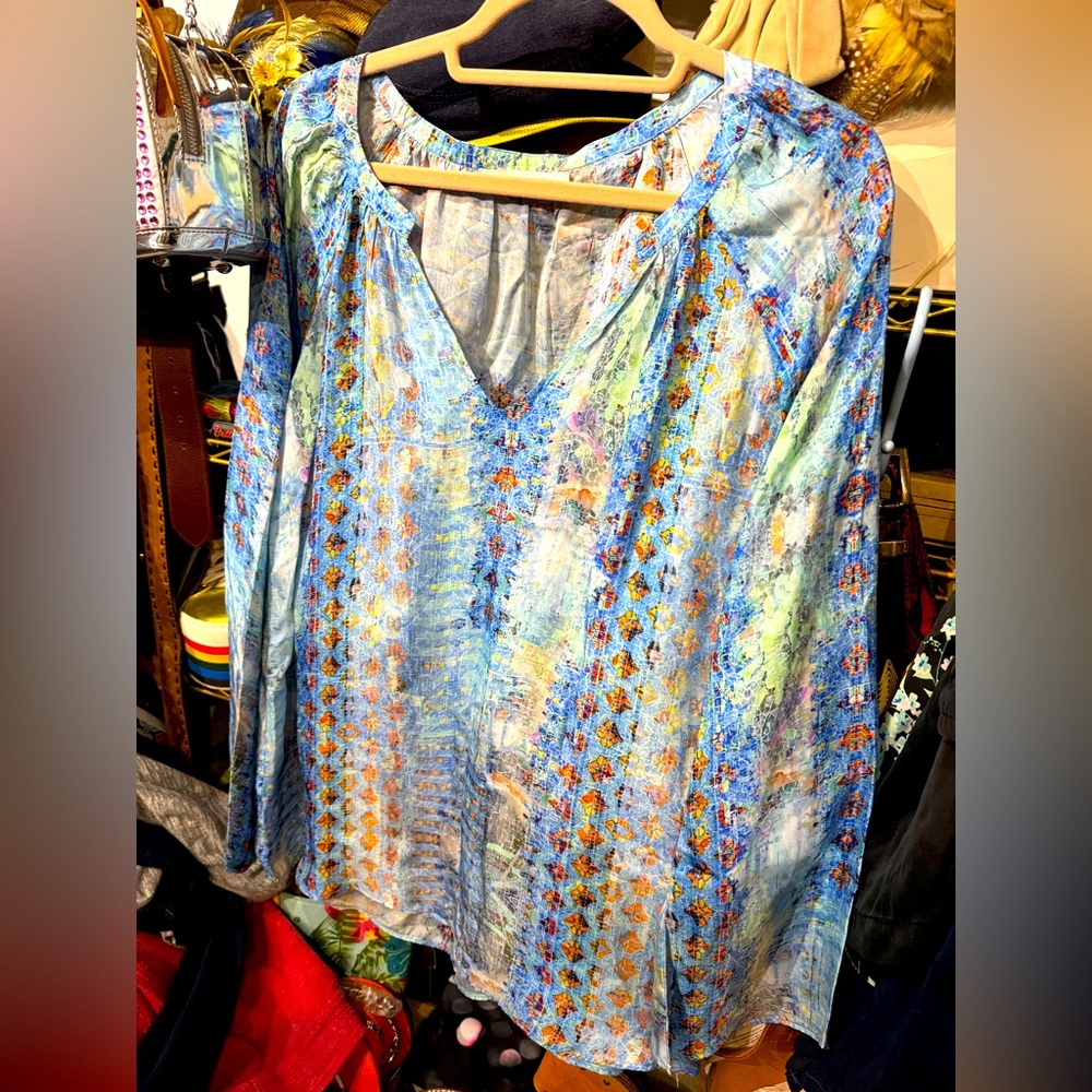 220 // TANGERINE NYC viscose blouse // L